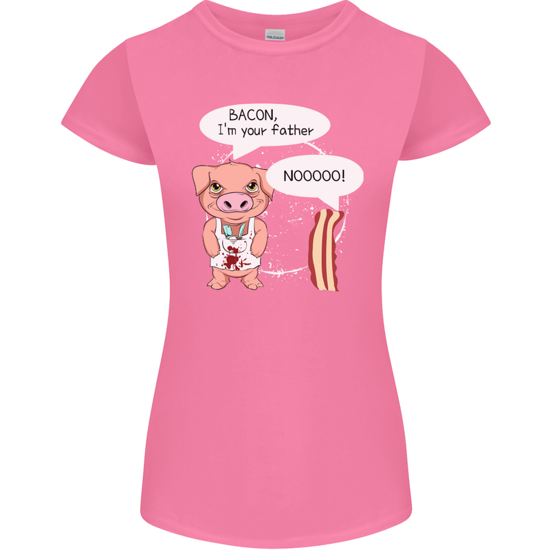 Bacon I'm Your Father Funny Food Diet Womens Petite Cut T-Shirt Azalea