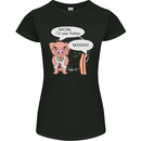 Bacon I'm Your Father Funny Food Diet Womens Petite Cut T-Shirt Black