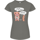 Bacon I'm Your Father Funny Food Diet Womens Petite Cut T-Shirt Charcoal