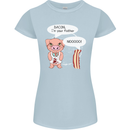 Bacon I'm Your Father Funny Food Diet Womens Petite Cut T-Shirt Light Blue