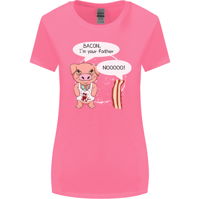 Bacon I'm Your Father Funny Food Diet Womens Wider Cut T-Shirt Azalea
