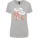 Bacon I'm Your Father Funny Food Diet Womens Wider Cut T-Shirt Sports Grey
