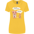 Bacon I'm Your Father Funny Food Diet Womens Wider Cut T-Shirt Yellow