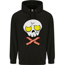 Bacon & Egg Skull & Crossbones Funny Childrens Kids Hoodie Black