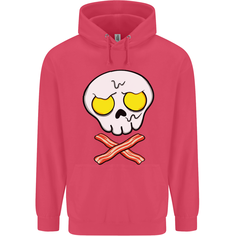 Bacon & Egg Skull & Crossbones Funny Childrens Kids Hoodie Heliconia