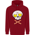 Bacon & Egg Skull & Crossbones Funny Childrens Kids Hoodie Red
