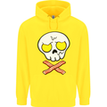 Bacon & Egg Skull & Crossbones Funny Childrens Kids Hoodie Yellow