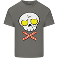 Bacon & Egg Skull & Crossbones Funny Kids T-Shirt Childrens Charcoal