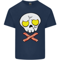Bacon & Egg Skull & Crossbones Funny Kids T-Shirt Childrens Navy Blue
