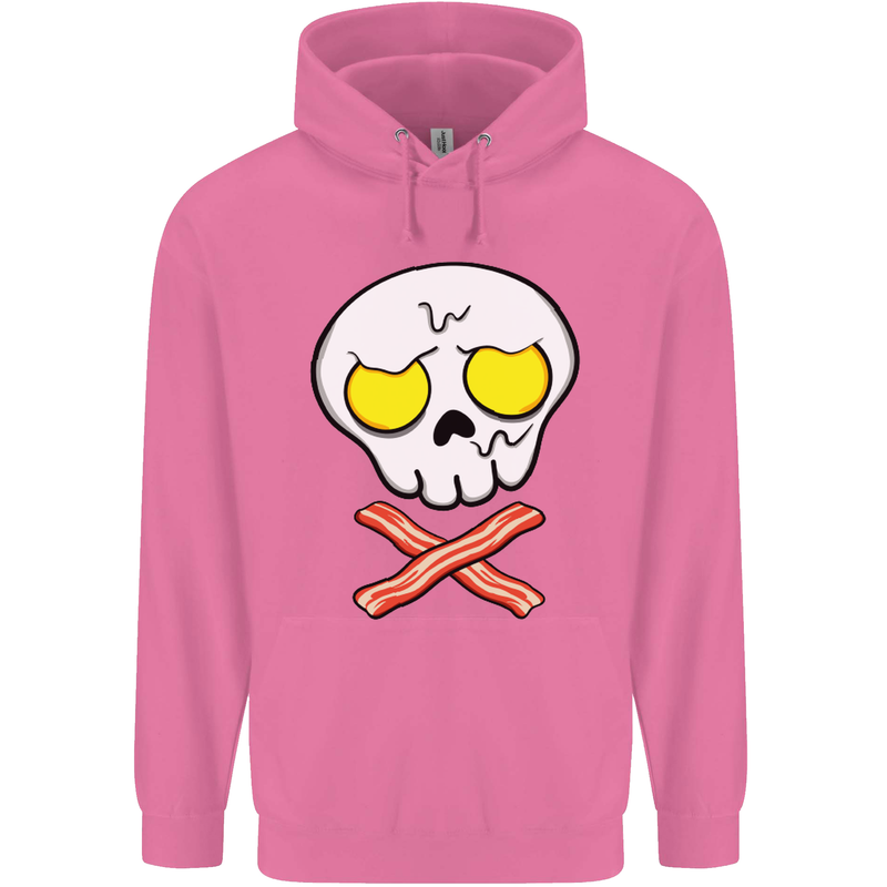 Bacon & Egg Skull & Crossbones Funny Mens 80% Cotton Hoodie Azelea