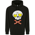 Bacon & Egg Skull & Crossbones Funny Mens 80% Cotton Hoodie Black