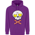 Bacon & Egg Skull & Crossbones Funny Mens 80% Cotton Hoodie Purple