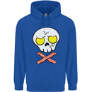 Bacon & Egg Skull & Crossbones Funny Mens 80% Cotton Hoodie Royal Blue