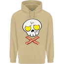 Bacon & Egg Skull & Crossbones Funny Mens 80% Cotton Hoodie Sand