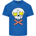 Bacon & Egg Skull & Crossbones Funny Mens Cotton T-Shirt Tee Top Royal Blue
