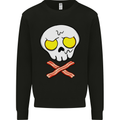 Bacon & Egg Skull & Crossbones Funny Mens Sweatshirt Jumper Black