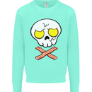 Bacon & Egg Skull & Crossbones Funny Mens Sweatshirt Jumper Peppermint
