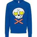 Bacon & Egg Skull & Crossbones Funny Mens Sweatshirt Jumper Royal Blue