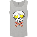 Bacon & Egg Skull & Crossbones Funny Mens Vest Tank Top Sports Grey