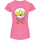 Bacon & Egg Skull & Crossbones Funny Womens Petite Cut T-Shirt Azalea