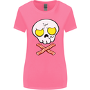Bacon & Egg Skull & Crossbones Funny Womens Wider Cut T-Shirt Azalea
