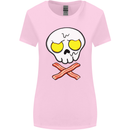 Bacon & Egg Skull & Crossbones Funny Womens Wider Cut T-Shirt Light Pink