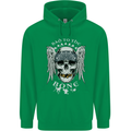 Bad 2 the Bone Biker Skull Angel Motorcycle Childrens Kids Hoodie Irish Green