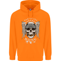 Bad 2 the Bone Biker Skull Angel Motorcycle Childrens Kids Hoodie Orange