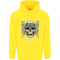 Bad 2 the Bone Biker Skull Angel Motorcycle Childrens Kids Hoodie Yellow