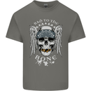 Bad 2 the Bone Biker Skull Angel Motorcycle Kids T-Shirt Childrens Charcoal