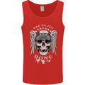 Bad 2 the Bone Biker Skull Angel Motorcycle Mens Vest Tank Top Red