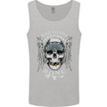 Bad 2 the Bone Biker Skull Angel Motorcycle Mens Vest Tank Top Sports Grey