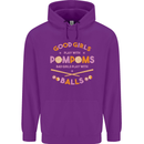 Bad Girls Play With Pool Balls 9-Ball Childrens Kids Hoodie Purple