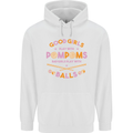 Bad Girls Play With Pool Balls 9-Ball Childrens Kids Hoodie White