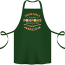 Bad Girls Play With Pool Balls 9-Ball Cotton Apron 100% Organic Forest Green