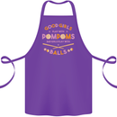 Bad Girls Play With Pool Balls 9-Ball Cotton Apron 100% Organic Purple