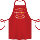 Bad Girls Play With Pool Balls 9-Ball Cotton Apron 100% Organic Red