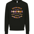 Bad Girls Play With Pool Balls 9-Ball Kids Sweatshirt Jumper Black