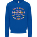 Bad Girls Play With Pool Balls 9-Ball Kids Sweatshirt Jumper Royal Blue