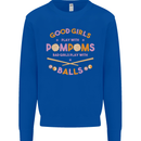 Bad Girls Play With Pool Balls 9-Ball Kids Sweatshirt Jumper Royal Blue