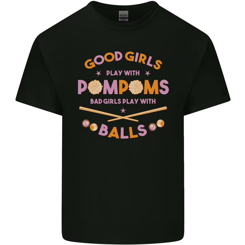 Bad Girls Play With Pool Balls 9-Ball Kids T-Shirt Childrens Black