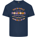 Bad Girls Play With Pool Balls 9-Ball Kids T-Shirt Childrens Navy Blue