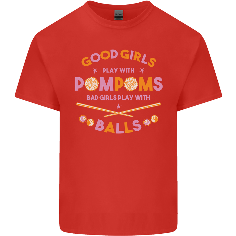 Bad Girls Play With Pool Balls 9-Ball Kids T-Shirt Childrens Red