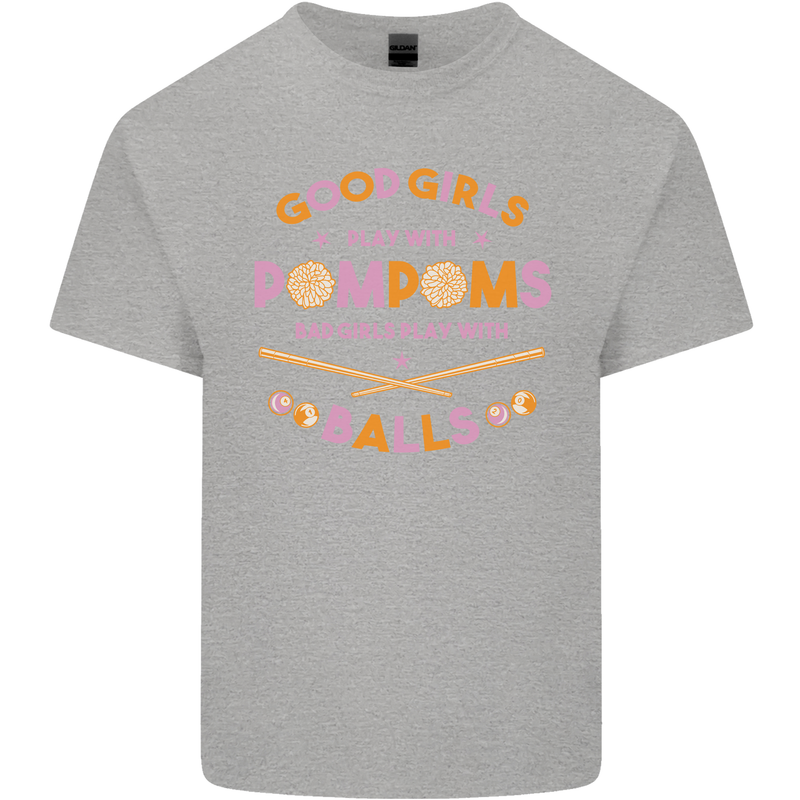 Bad Girls Play With Pool Balls 9-Ball Kids T-Shirt Childrens Sports Grey