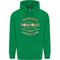 Bad Girls Play With Pool Balls 9-Ball Mens 80% Cotton Hoodie Irish Green
