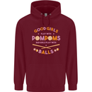 Bad Girls Play With Pool Balls 9-Ball Mens 80% Cotton Hoodie Maroon