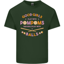 Bad Girls Play With Pool Balls 9-Ball Mens Cotton T-Shirt Tee Top Forest Green