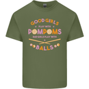 Bad Girls Play With Pool Balls 9-Ball Mens Cotton T-Shirt Tee Top Military Green