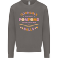 Bad Girls Play With Pool Balls 9-Ball Mens Sweatshirt Jumper Charcoal