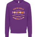Bad Girls Play With Pool Balls 9-Ball Mens Sweatshirt Jumper Purple